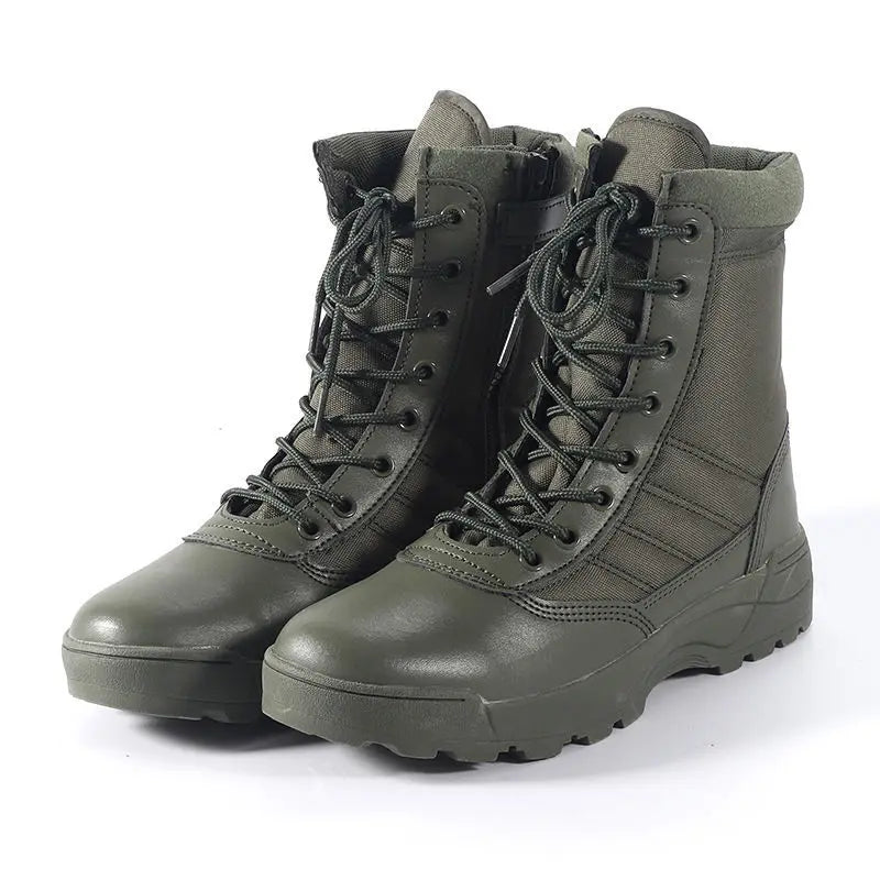 High-Performance Tactical Boots for Men Black Waterproof Outdoor Hiking Boots Anti-Slip Military Boots