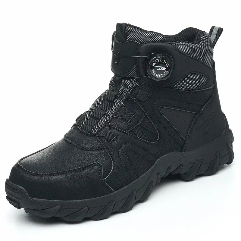 Waterproof Safety Boots Men Indestructible Steel Toe Work Boots Anti-smash Stab-resistant Safety Shoes Mens Tactical Ankle Boots