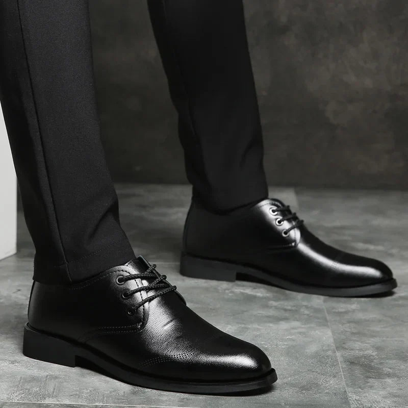 Mens Formal Business Oxford Shoes Classic Leather Dress Shoes for Wedding and Office