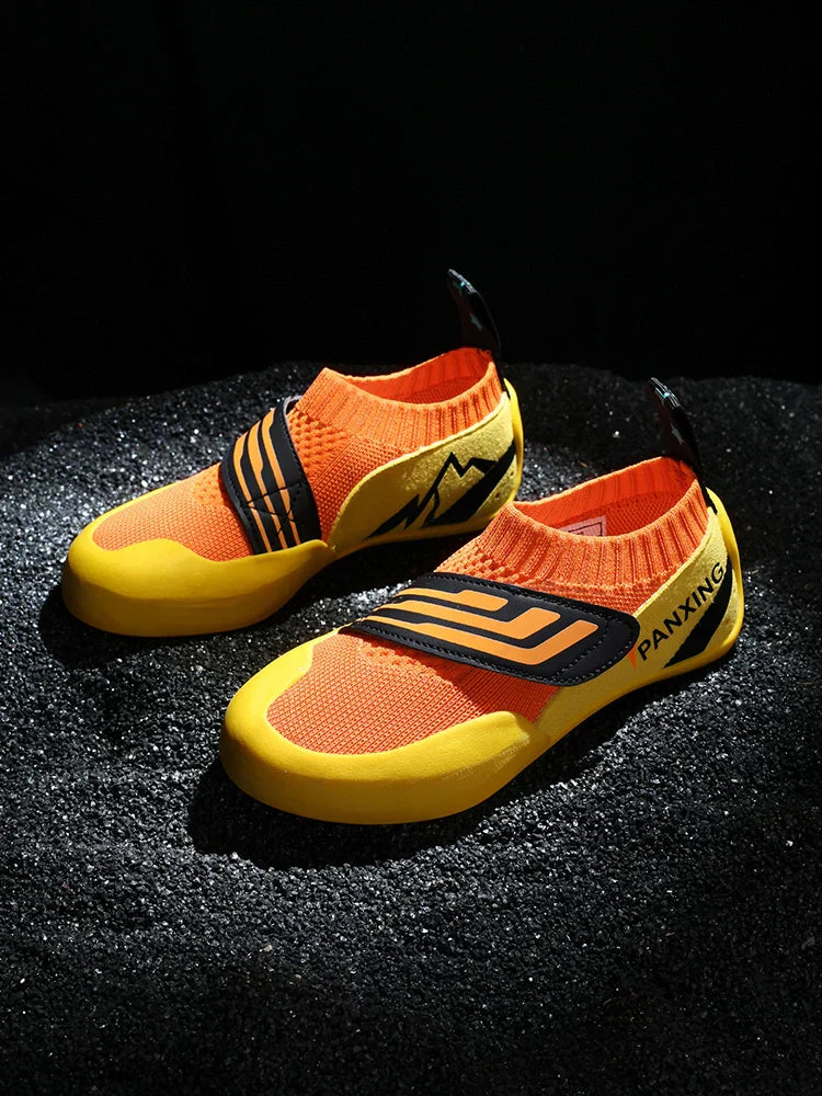 Rock Climbing Shoes Boys Girls Indoor Outdoor Breathable Mesh Beginner Children Rock Climbing Bouldering Training Sports Shoes