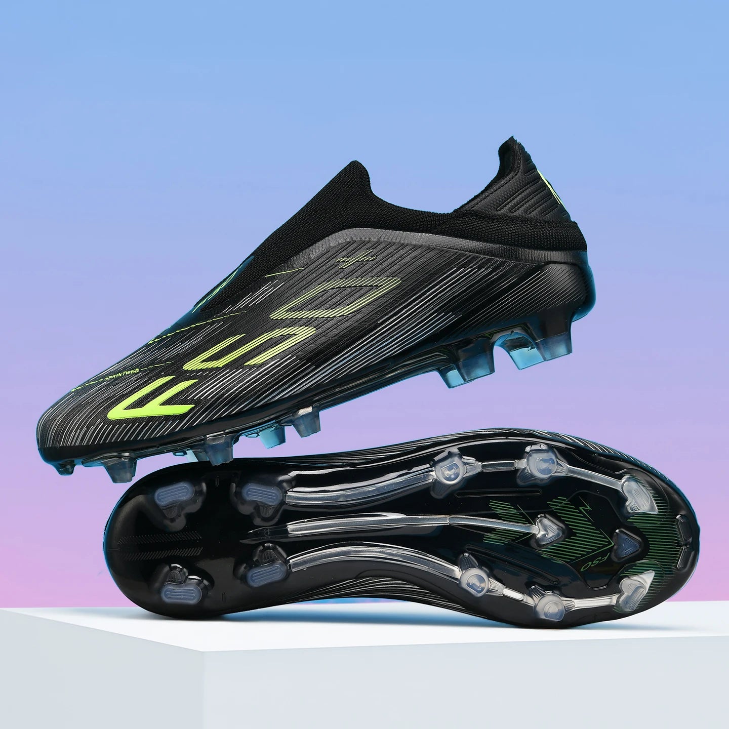 T36 No-lace Mens Soccer Shoes Boys F50 TF/FG Training Football Sneakers for Youth Turf Soccer Cleats Chuteira Campo 35-45
