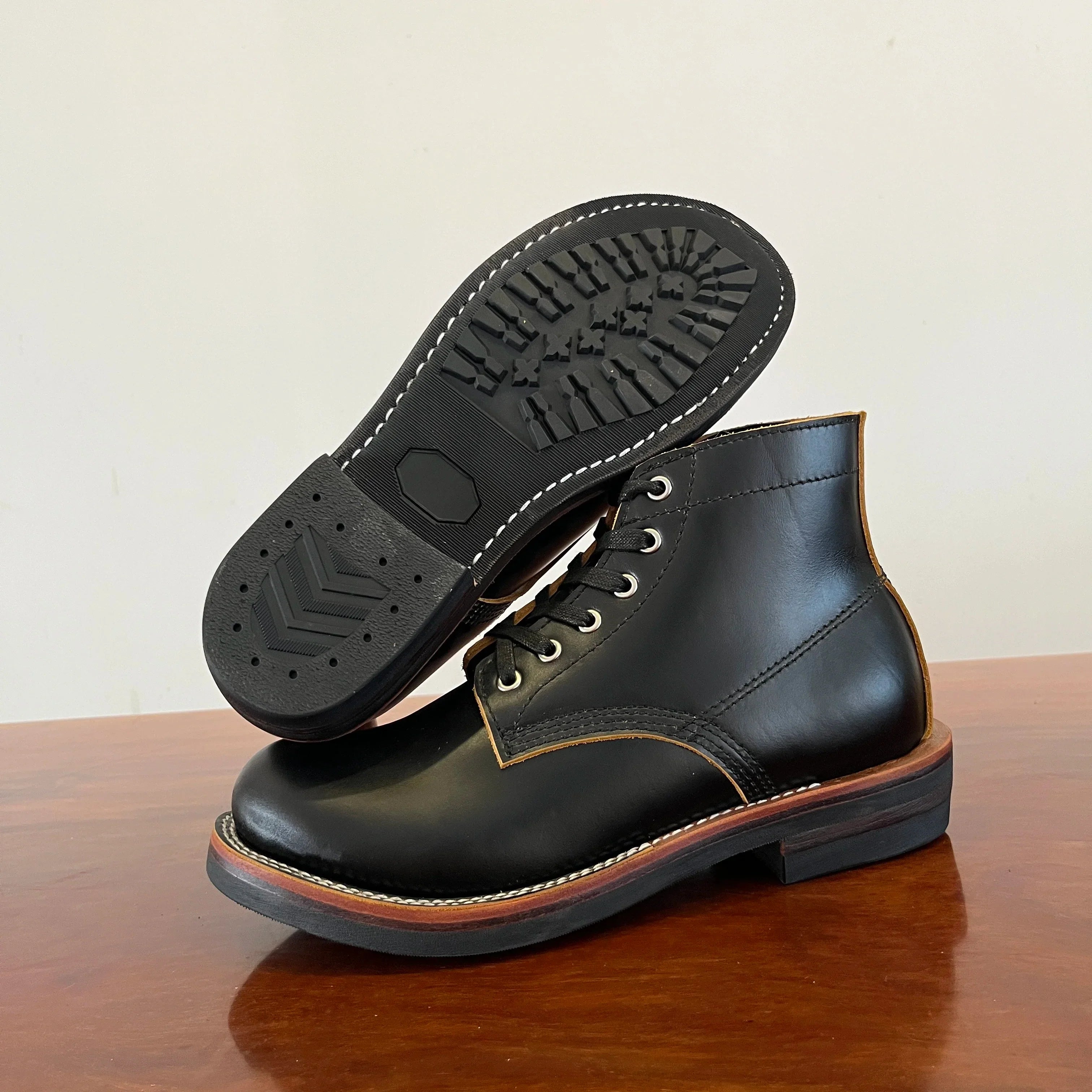 C449 RockCanRoll Super Quality Size 35-52 Handmade Goodyear Welted Durable Italian Cowhide Boot Footwear