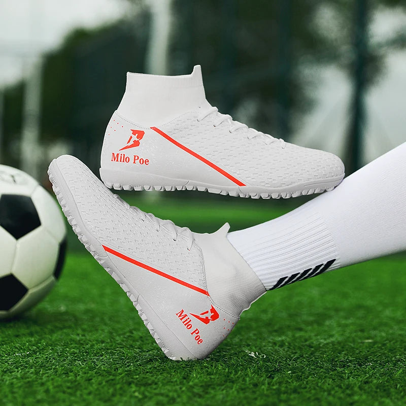 2026 New high-top Student Football Shoes with Long And Broken Pins for Training And Matches Professional  Youth Sports Shoes