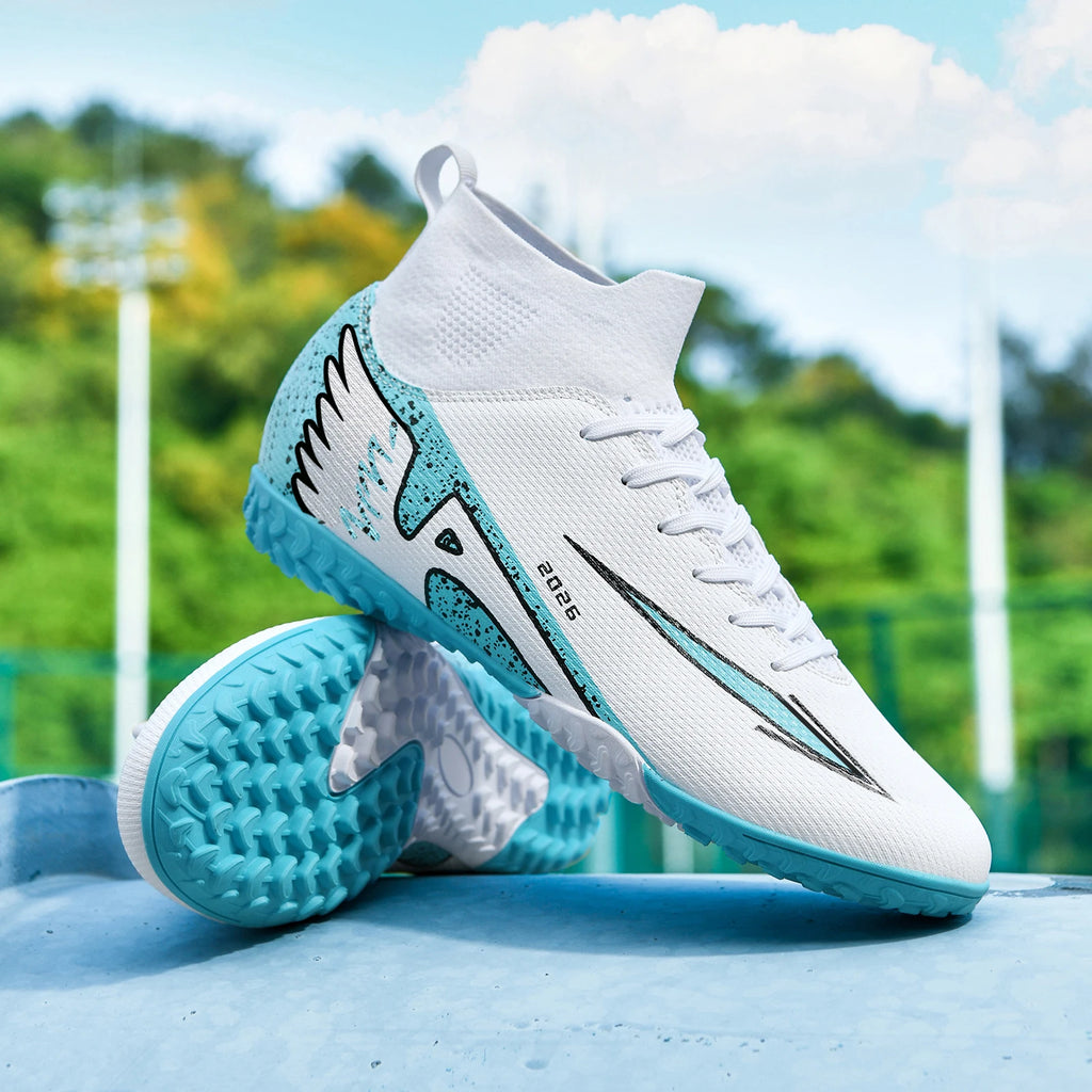 2026 New Men Women Football Shoes Outdoor Competitions Training Soccer Shoes Comfort Breathable Long Nails Anti Slip Sneakers