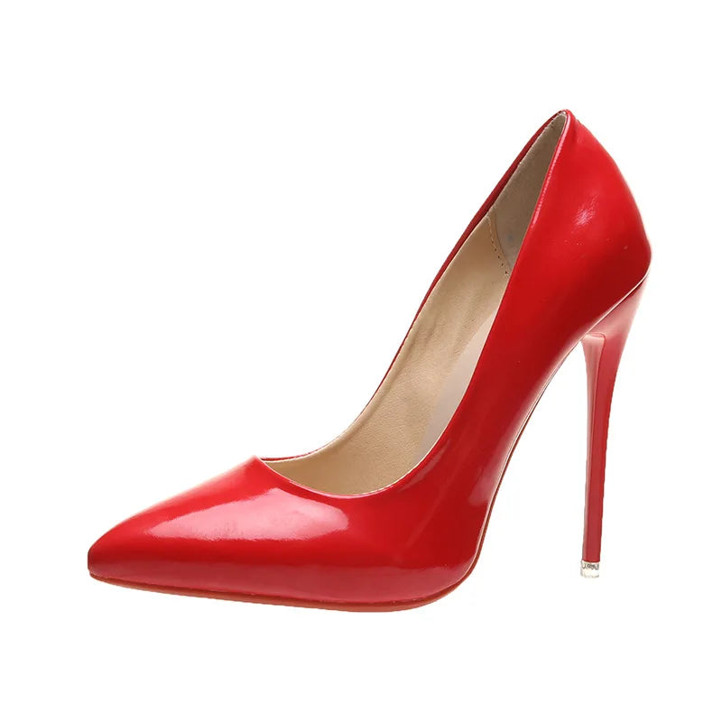 Women Shoes 10cm Fashion High Heels 35-43 Plus Size  Thin Stiletto Banquet Wedding Shoes Sexy Pointed Toe Ladies Party Shoes