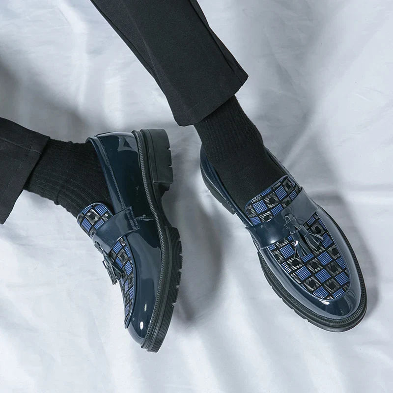 Leather Men Casual Black Tassel Loafers Handmade Soft Leisure Shoes Breathable Slip-On Comfortable for Drive Footwear Moccasins