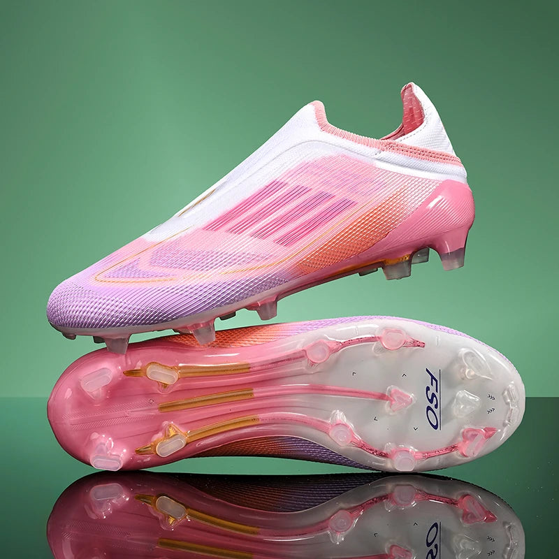 New Men Soccer Shoes Outdoor Sport Football Boots Training Breathable Match Boys Adult Cleats Non Slip Long Spikes Comfortable