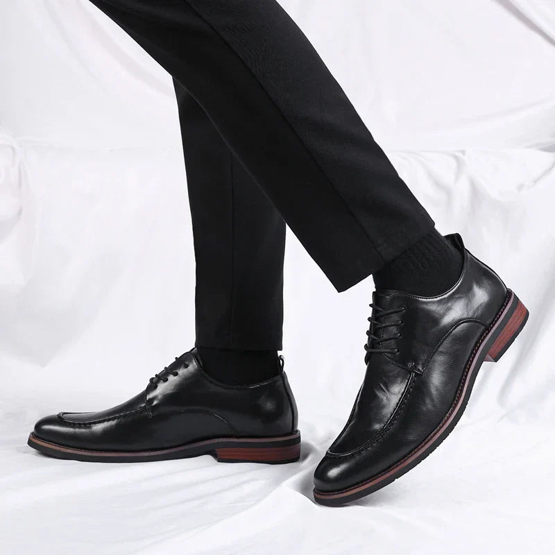 Italian Design Men's Oxford Business Shoes Formal Casual Leather Laces Lace-Up Anti-slip Flat Designer Shoes Comfy Walking Shoes