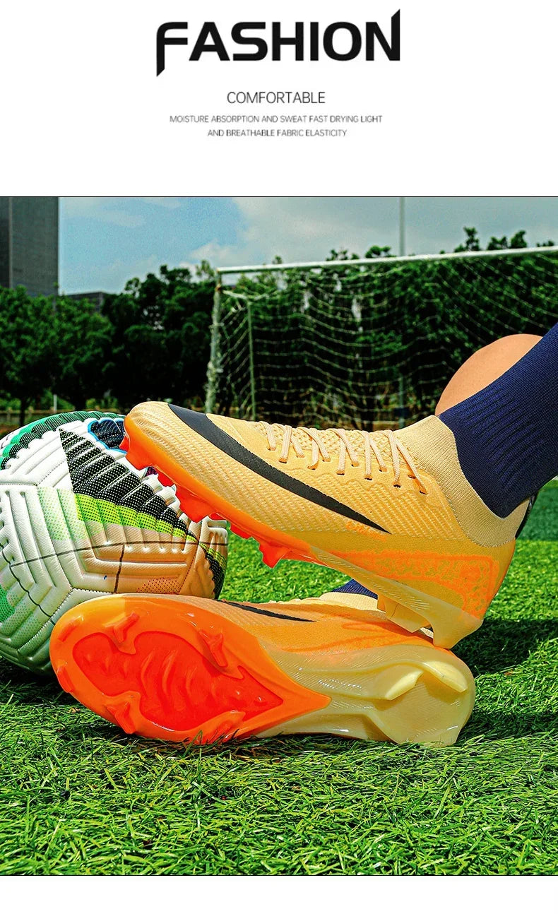 New Men's Football Boots Training FG Top Quality Sneakers Non-Slip Soccer Shoes Cleats Wholesale Drop Shipping Unisex Adult