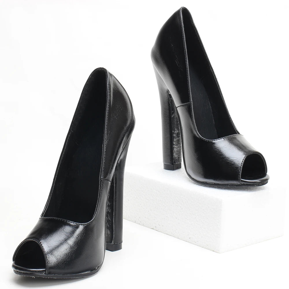 Unisex's Extreme High Heel Peep Toe Vintage Fashion Sexy Pump Plus Size Shoes