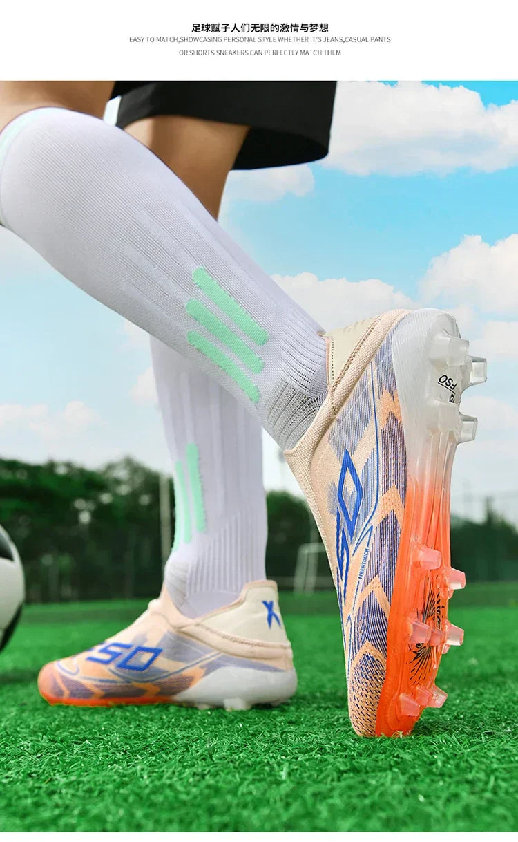 Men Soccer Shoes Professional Football Boots Cleats Ultralight Breathable Non-Slip Grass Training Athletic Match Sports Sneakers