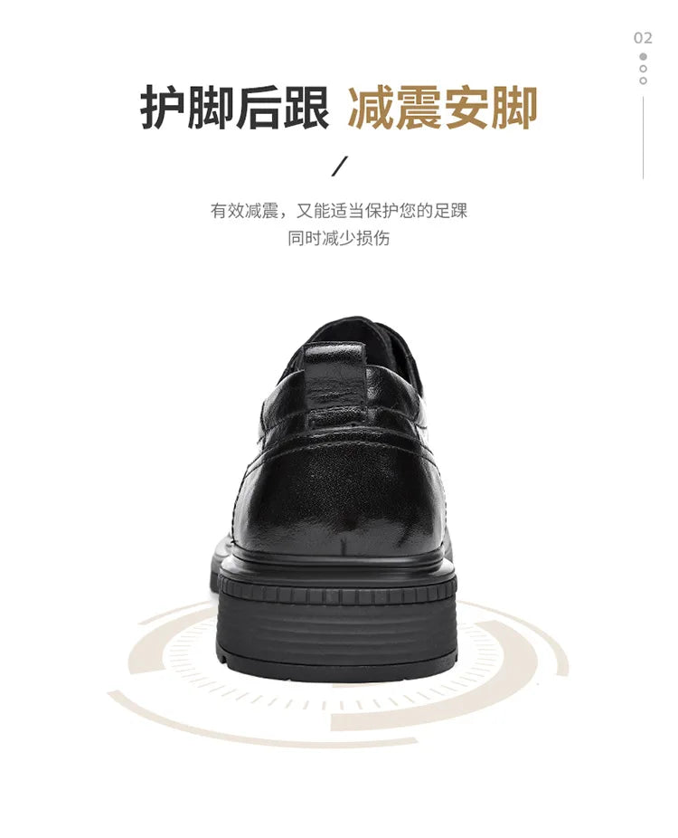Business Formal Black Lace-up Style Leather Shoes for Men Spring Autumn New Designer Dress Shoes Male British Style Wedding Shoe
