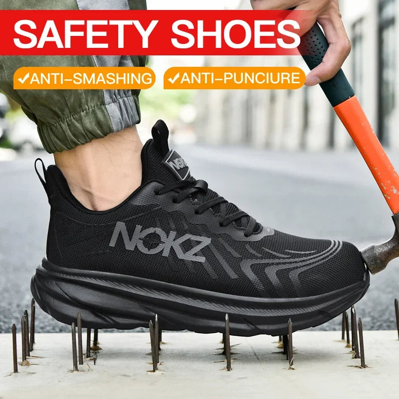 Summer New Couple Work Safety Shoes Steel Toe Cap Men's Work Shoes Protection Sneakers Indestructible shoes Puncture-Proof Boots