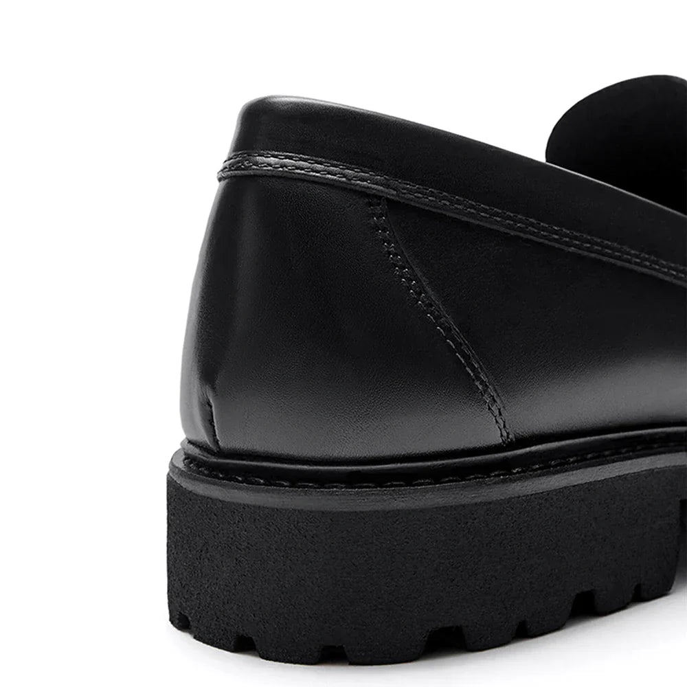 Handmade Men's Loafer Shoes High Quality Wear-Resistant Full Grain Leather Casual Shoes