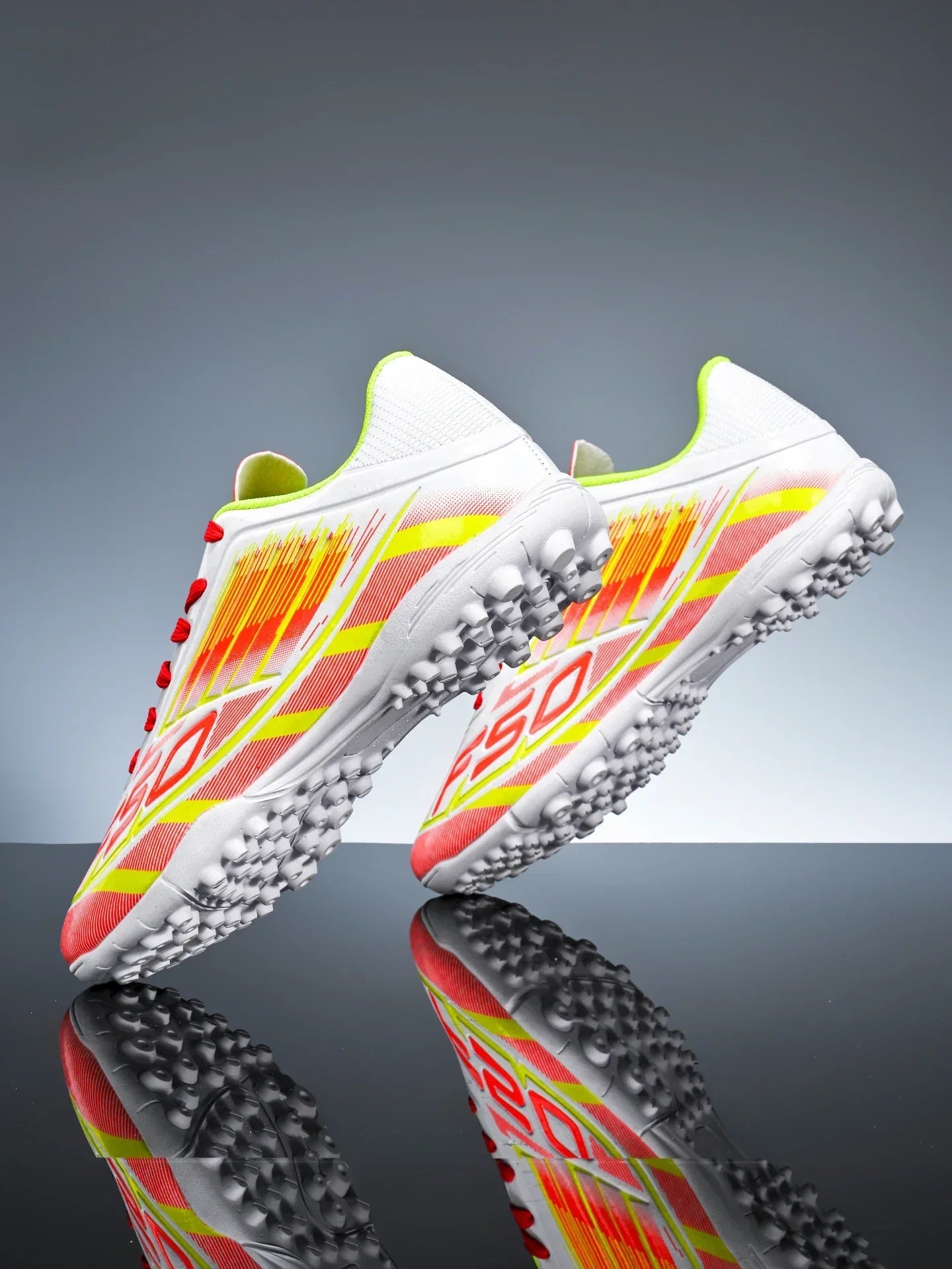 TF Soccer Cleats Children Kids Boys Girls PU Fabric Upper Rubber Sole Non-slip Wear-resistant Training Shoes