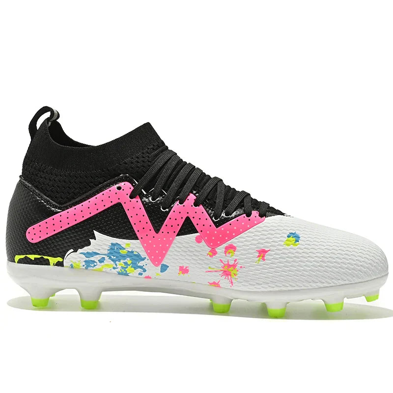 Men New TF Football Boots Society Indoor Original Top Quality Non Slip Male Soccer Shoes Sneakers Ultralight Breathable Ankle