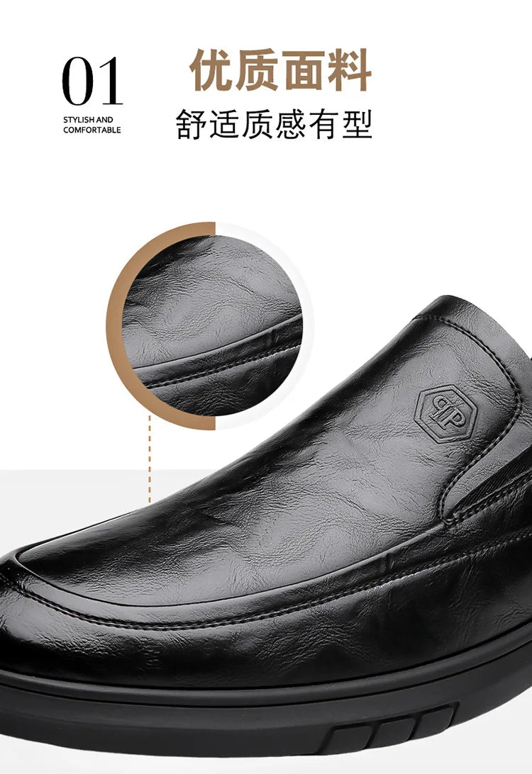 2026 Spring Business Casual Shoes for Men Solid Color New Designer Half Slippers Shoes Male Fashion Soft Sole Leather Shoe Man