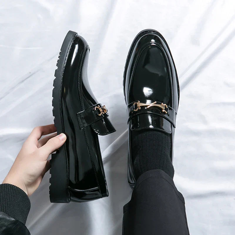 New Luxury Slip on Dress Shoes Men Genuine Leather Italian Loafer Shoes for Men Black Brown Brand Formal Oxford Men Casual Shoes
