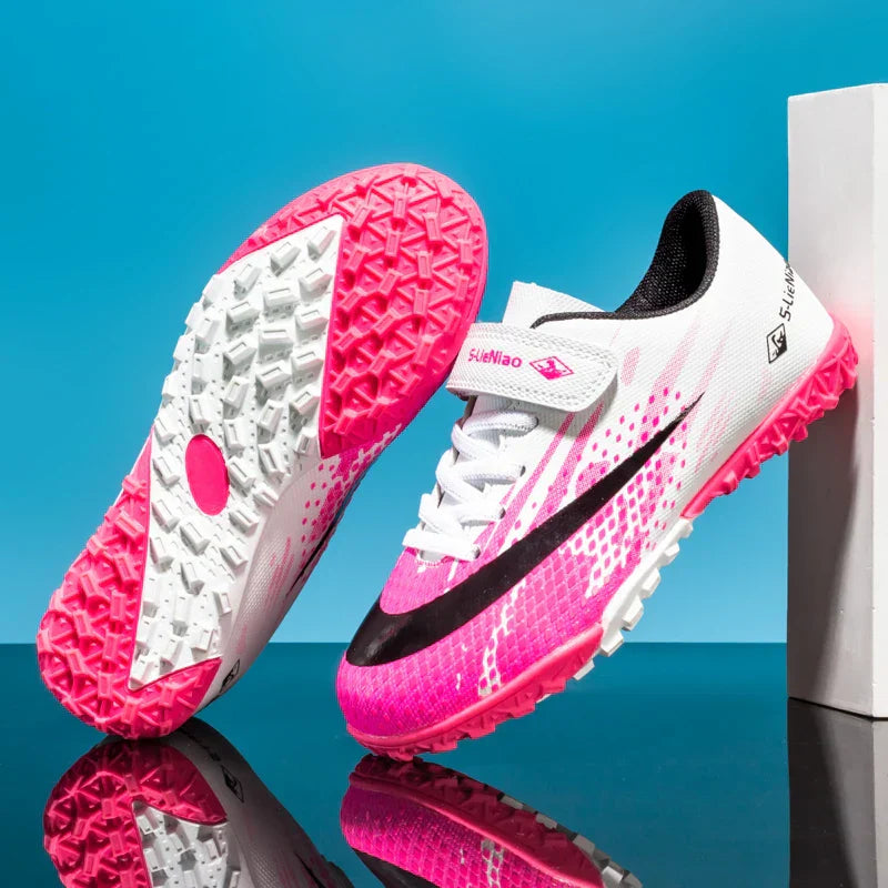 New Kids Professional Football Boots Training Shoes Soccer Shoes Turf Match Grass Ultralight Cleats Boys Non-Slip Drop Shipping