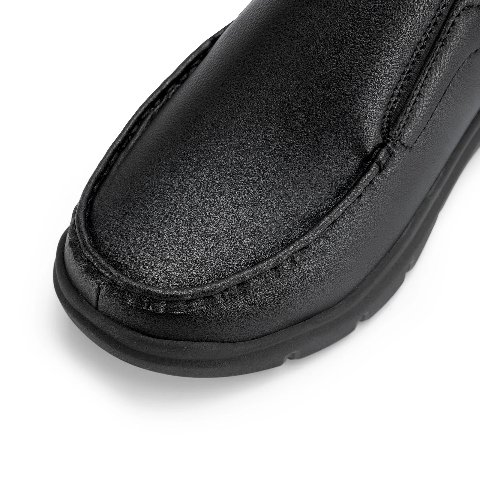 أحذية رجالية جلدية واسعة مريحة سهلة الارتداء وخفيفة الوزن للأقدام المنتفخة مع دعم قوس القدم لتخفيف الألم