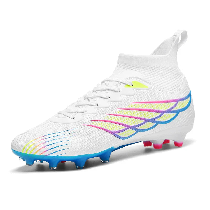 Superfly FG Football Boots Outdoor Soccer Cleat Black Shoes Soft Sport Professional Shoes Breathable Comfortable Boots Plus Size