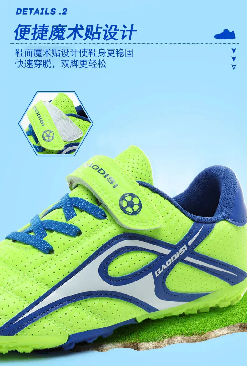 Kids Unisex Soccer Shoes Boys Grils Football Boots Non-Slip Training Indoor Outdoor Athletic Shoes Breathable Ultralight Sports