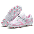 Children’s Soccer Shoes Grass Non-Slip Football Ankle Support Boots Outdoor Cleats Shoes Boys TF/FG Turf Futsal Training Shoes