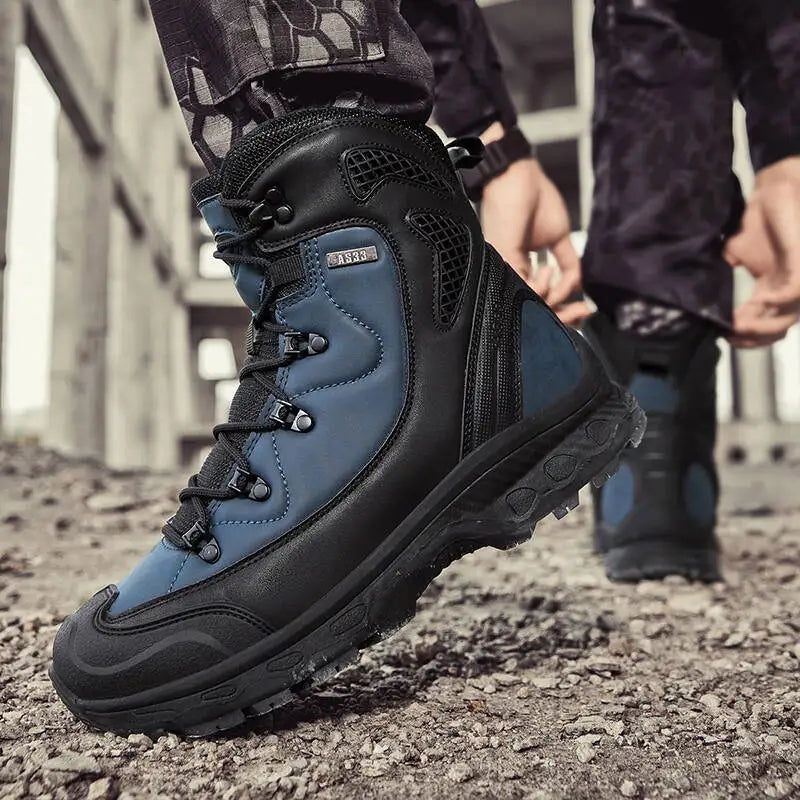 Brand Outdoor Boots Men Hiking In Various Terrains Boots Waterproof Non-slip Hiking Boots Wear-resistant Jungle Trekking 39-47