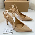 2025 Summer Stiletto Modern Sandals for Women High Heels Sexy Ankle Strap Pointed Toe Luxury Brand Party Wedding Bridal Shoes