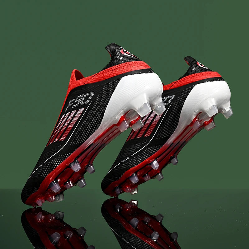 Without-lace Mens Football Boots Youth FG Professional Training Studded Fast Soccer Cleats Non Slip Football Shoes for Boys F50