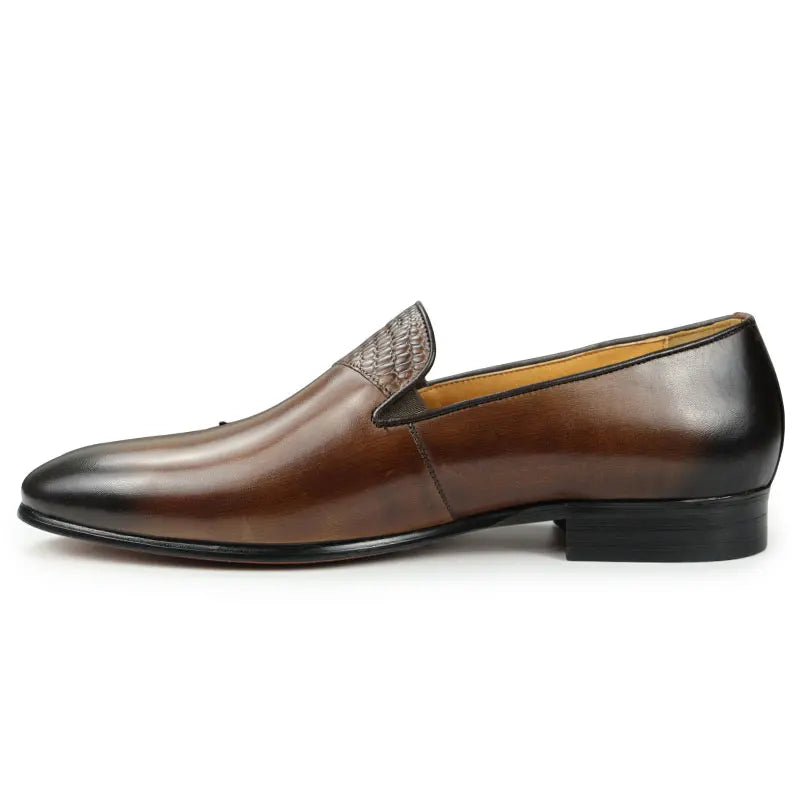 Fashion Men Dress Driving Shoes Genuine Cow Leather Casual One-step Loafers Shoe Handmade Simplicity Luxury Leather Shoe