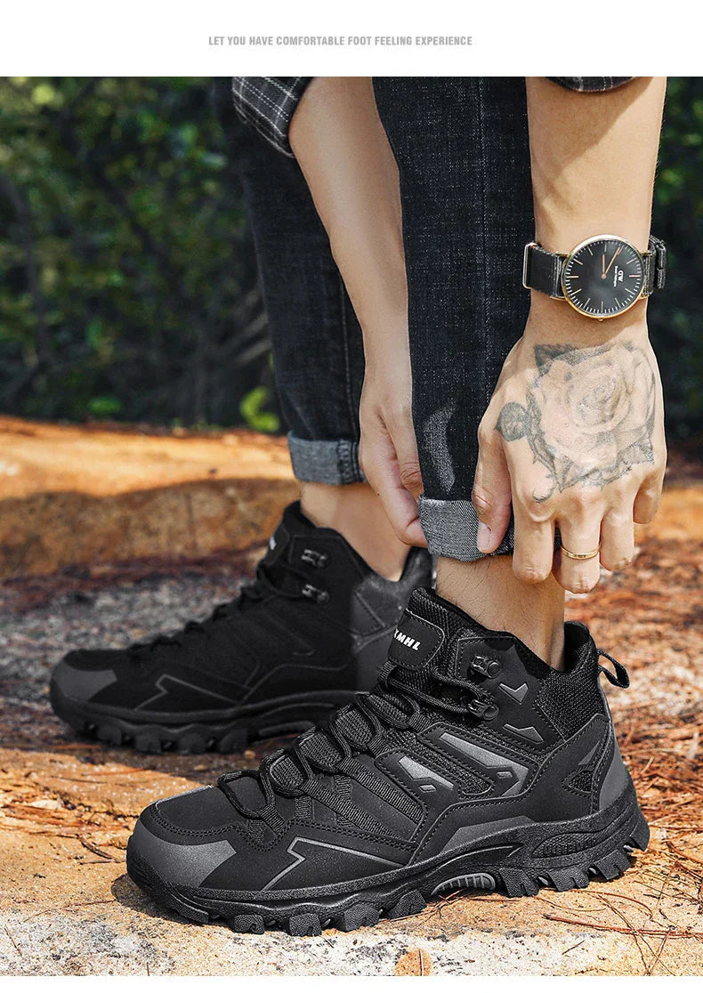 2025 New Hiking Shoes Unisex Outdoor Hiking Sports Shoes Camping Boots Ladies Waterproof Walking Shoes Non-slip Hiking Shoes