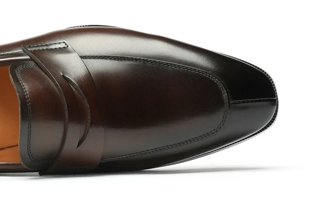Men Loafer Casual Shoes Calf Leather Waterproofing Materials High Quality Wholesalers Online Formal Dress Slip-on Shoes