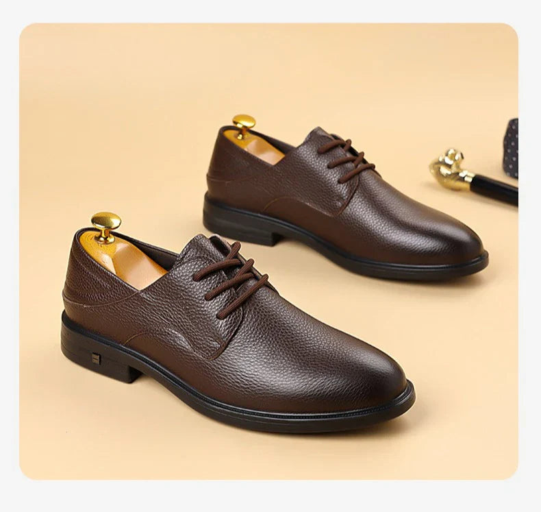 Men Formal Leather Shoes Black Pointed Toe Men Loafers Party Office Business Casual Shoes for Men Oxford Shoes Mens Dress Shoe