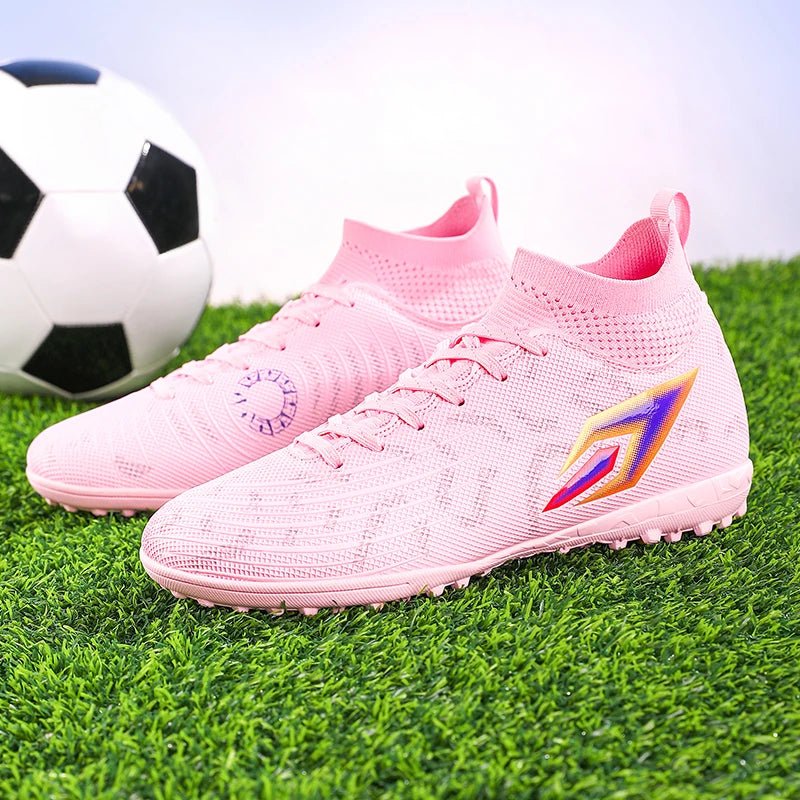 Men Professional TF Turf Football Boots Non-Slip Wear Resistant Soccer Cleats Outdoor Training Competition Football Shoes Breath