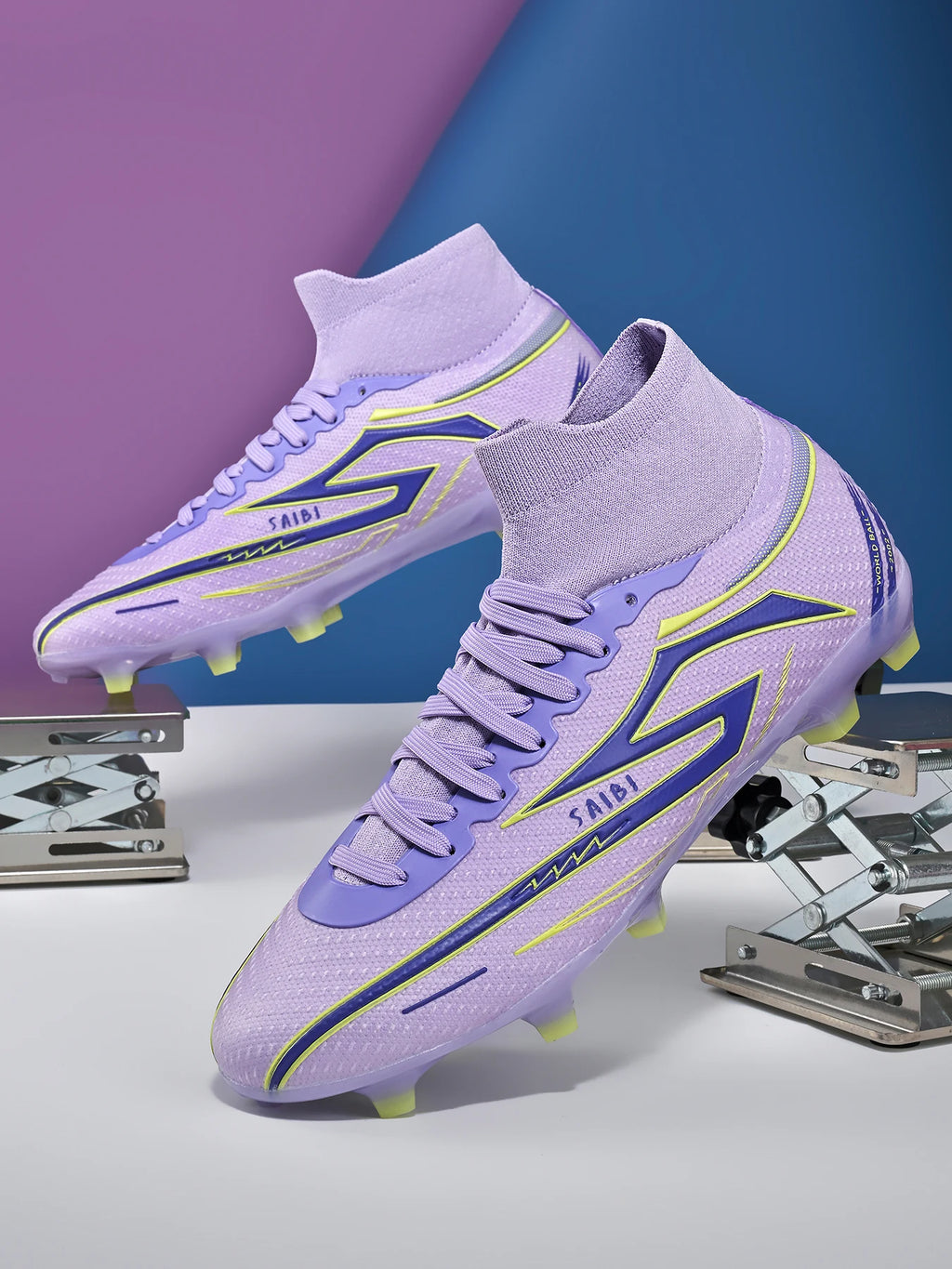 AG/FG Long Studs Soccer Shoes，PU Fabric Mixed Upper，TPU Sole Wear Resistant Anti Slip，Men Women Youth Outdoor Sports Traini