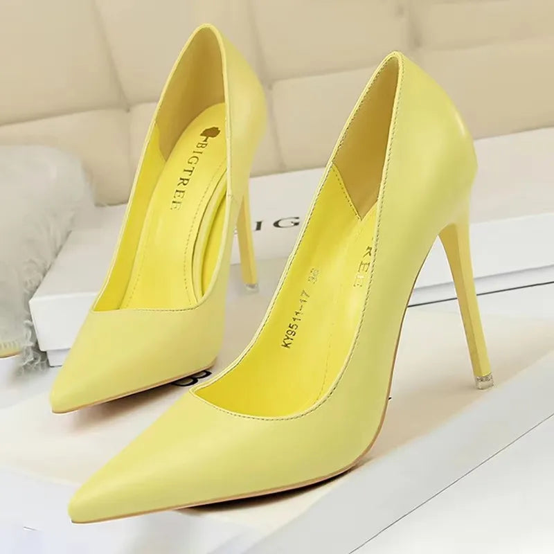 BIGTREE Shoes Women Pumps Fashion High Heels Shoes Black Pink White Shoes Women Wedding Shoes Ladies Stiletto Women Heels 2026