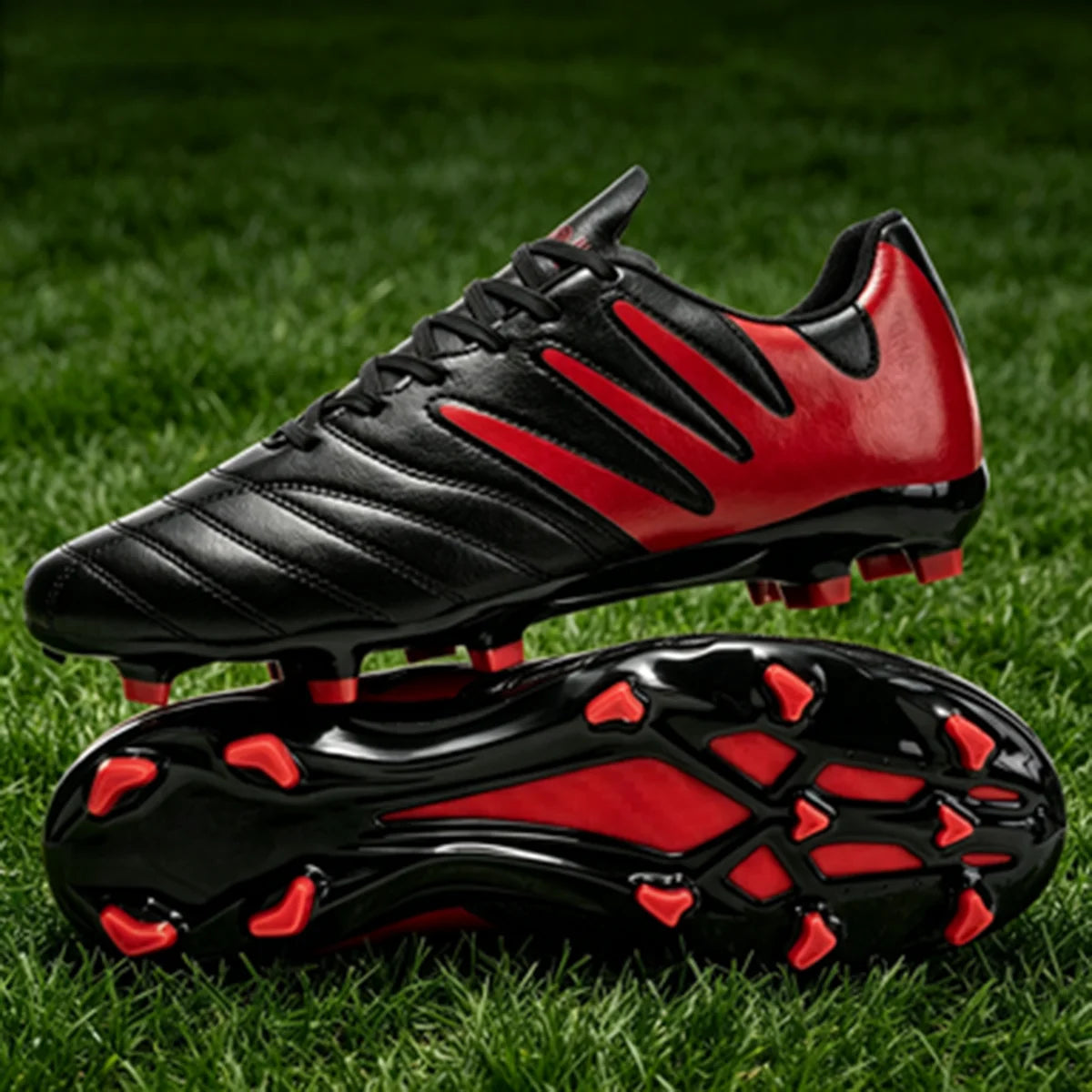 Classic Design AG FG football shoes Mixed PU Fabric Material TPU Anti-slip Sole Wearproof for Men Women Daily Training