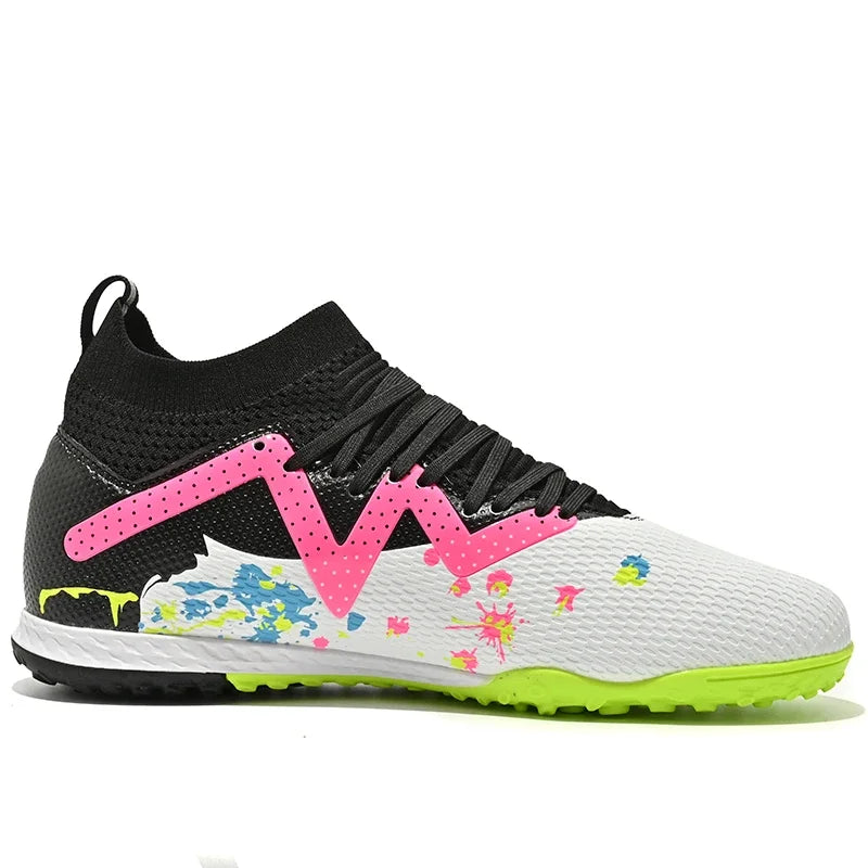 Outdoor Cleats FG/TF Soccer Shoes Society Men's Football Boots Grass Anti-Slip Training  Futsal Sneakers Children Sport Footwear
