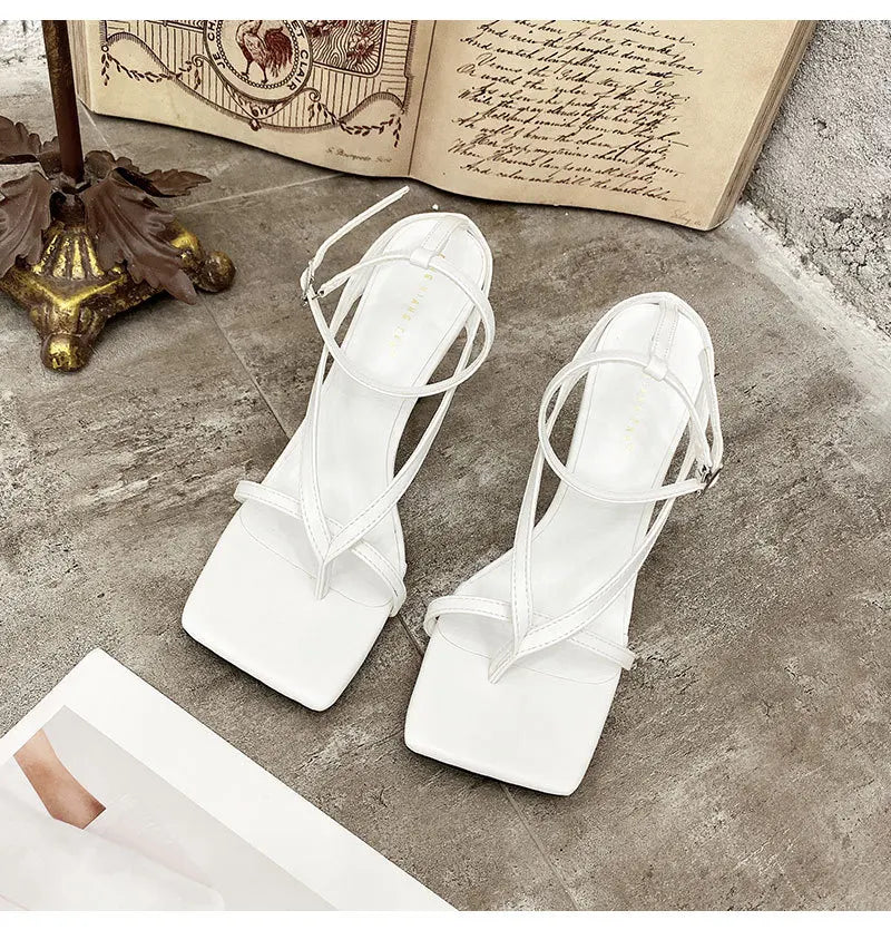 Luxury Sexy Women's Shoes Shallow Mouth Summer Female Sandals Open Toe Clip on Women High Heels Lightweight Sandalias De Mujer
