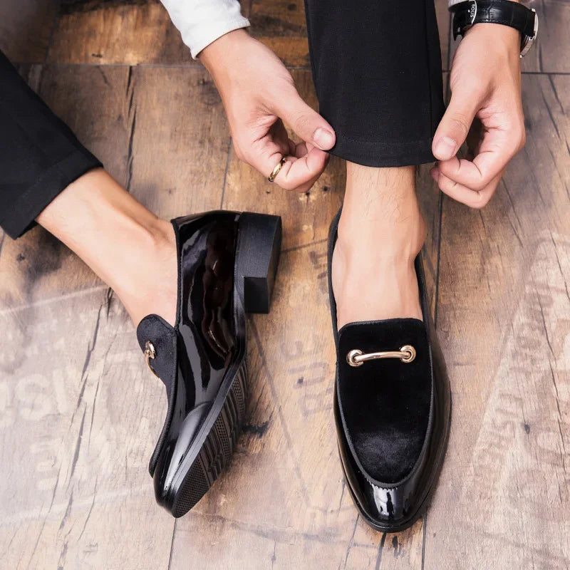 ZapatosPara HombreMen Social Shoe AutumnLuxury Men Dress Leather Shoe Fashion Flat Men Shoe Italian Business Casual Shoes Loafer
