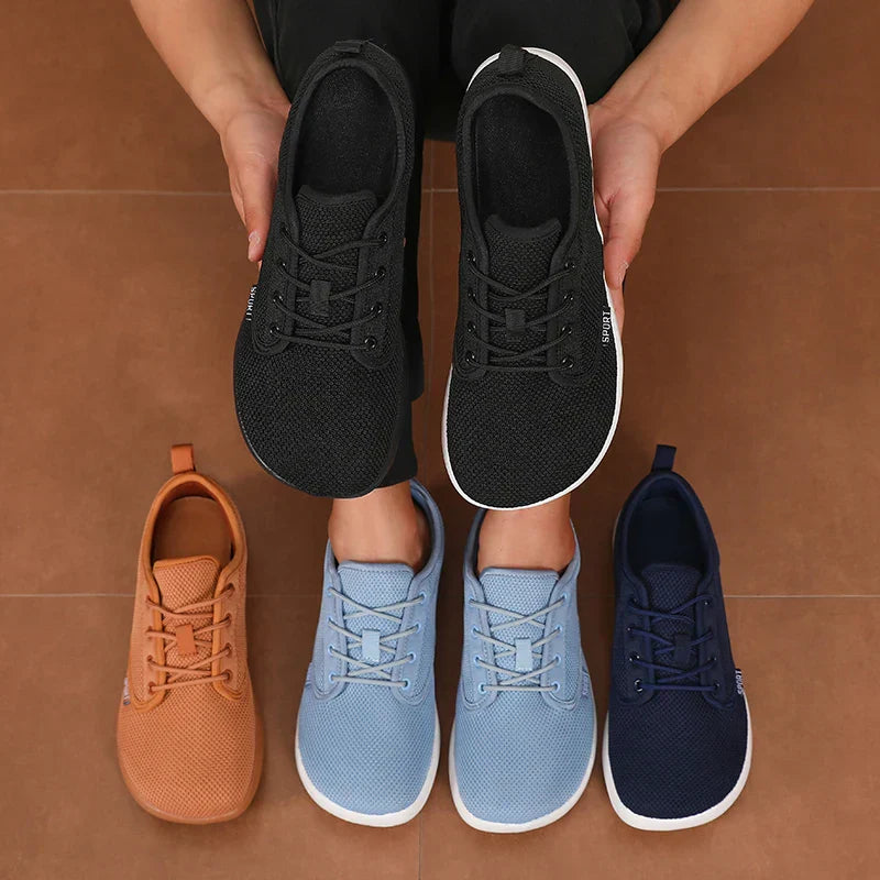 Unique Mesh Sports Shoes Flexible Wide Toe Breathable Minimalist Walking Shoes Outdoor Activities Tennis Foldable Men's Shoes