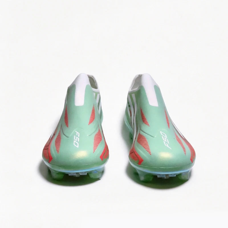 NO-LACE Pro Mens Soccer Shoes Flexible Non-Slip Turf Soccer Cleats Boys TF/FG Training Football Boots Chuteira Campo