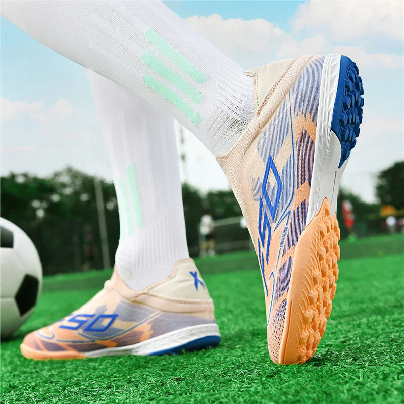 New Men Football Boots Outdoor High-top Soccer Shoes Cleats Hot-selling Grass Match Indoor Sneakers Non-Slip High-quality