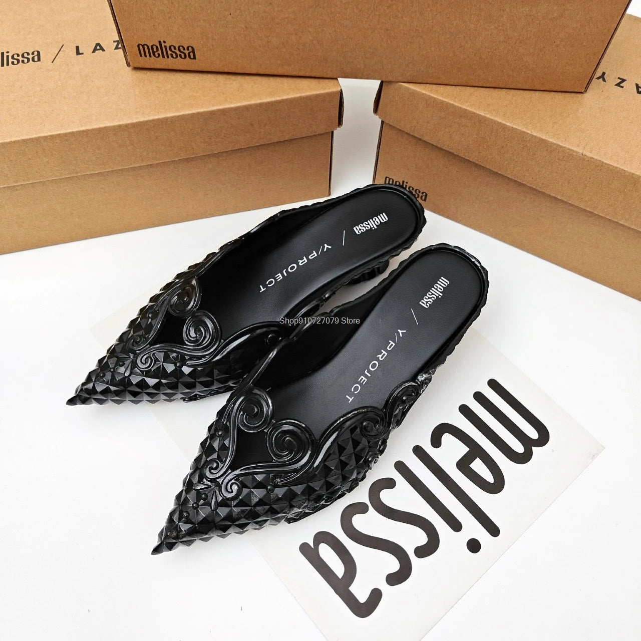 Design Big Butterfly Knot Slides Women Flat Mules Sandals High Quality Cozy PVC Transparent Sandals Pointed Toe Back Strap Shoes