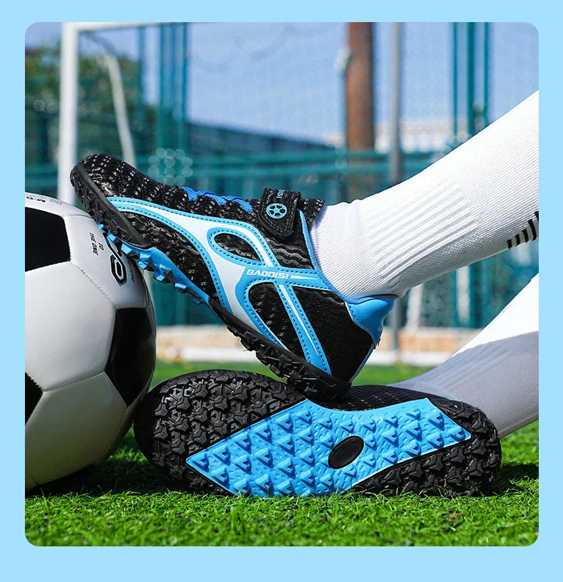 Kids Unisex Soccer Shoes Boys Grils Football Boots Non-Slip Training Indoor Outdoor Athletic Shoes Breathable Ultralight Sports