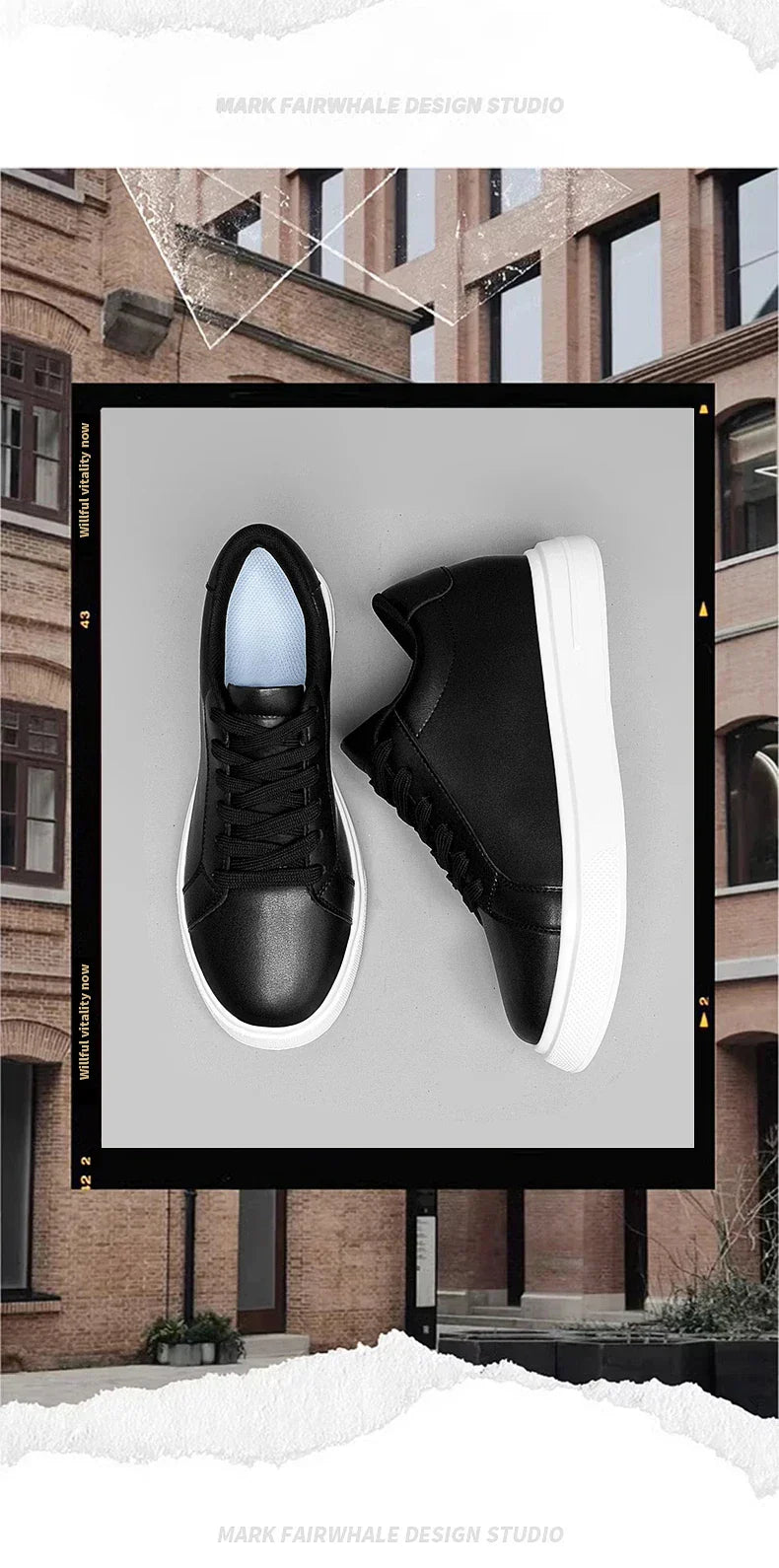 New  Men's Sneakers Elevator Shoes Heightening Height Increase Insole 6-10CM High Heels Shoes Leather Sport Shoes Men Shoes