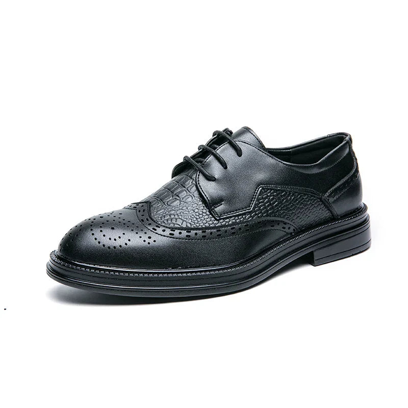 Designer Business Oxfords Formal Wedding Mens Derby Italian Original Crocodile Leather Dress Office Loafers Casual Shoes for Men