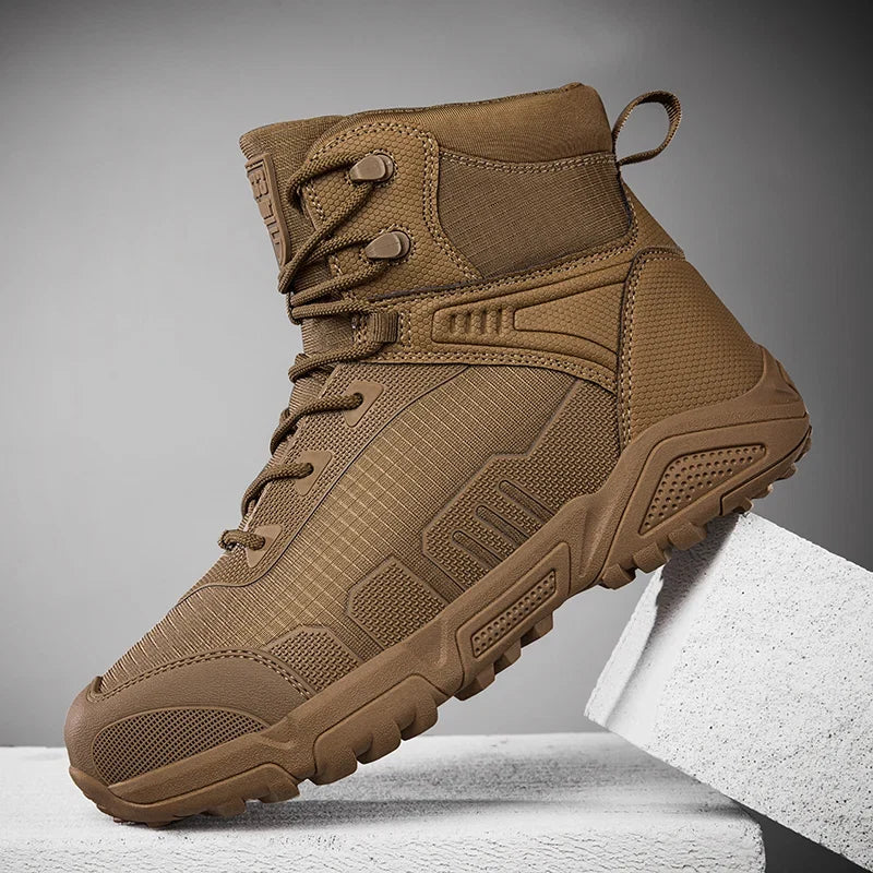 Men Tactical Boots Male Army Shoes Waterproof Ultrallight Work Training Hiking Boots Outdoor ShoesWomen Mid-Calf Warrior Boots