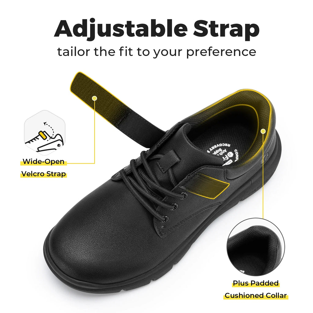 Fitville Men’s Dress Shoes  Extra Wide Toe Leather Formal Business Diabetic Shoes for Men Comfortable Walking Footwear Size 50